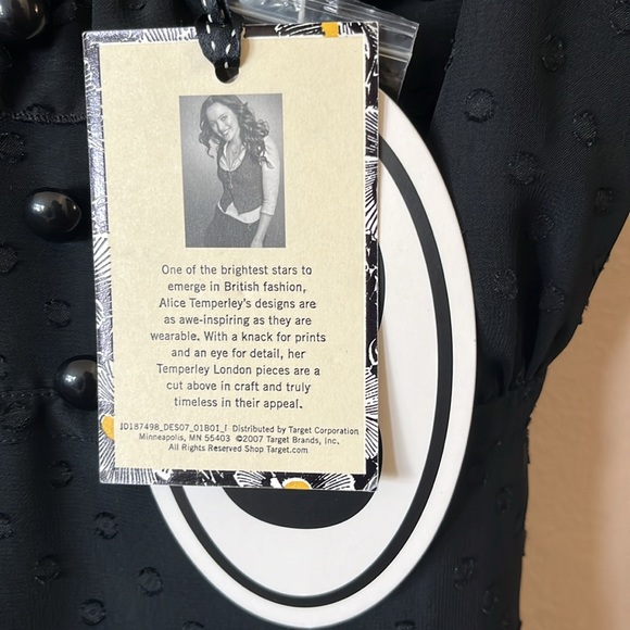 NWT Alice Temperley for Target Black Swiss Dot Ruffle Dress 5 - Picture 12 of 14